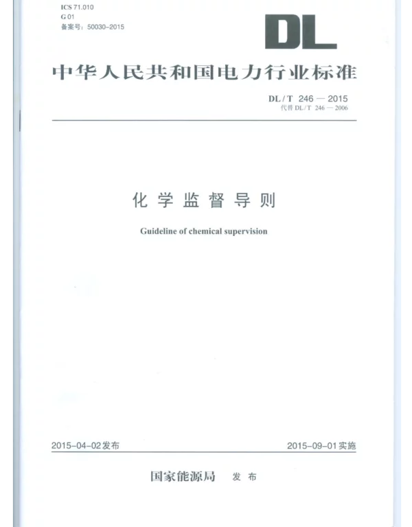 DLT 246-2015 化学监督导则
