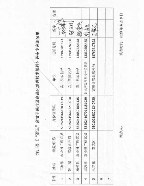 TBCNJX 2411-2023 宾川县“盈玉”余甘子采收及商品化处理技术规程