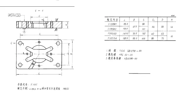 HB 4301-1989 B型长方连接板