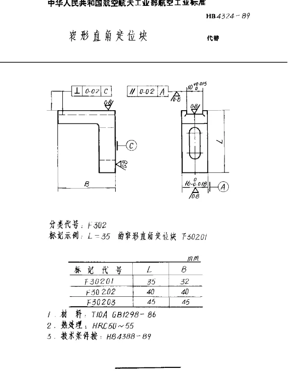 HB 4324-1989 窄形直角定位块
