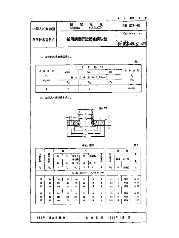 CBT 52-1999 船用铜管折边松套钢法兰