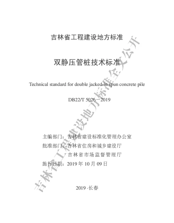 DB22T 5026-2019 双静压管桩技术标准