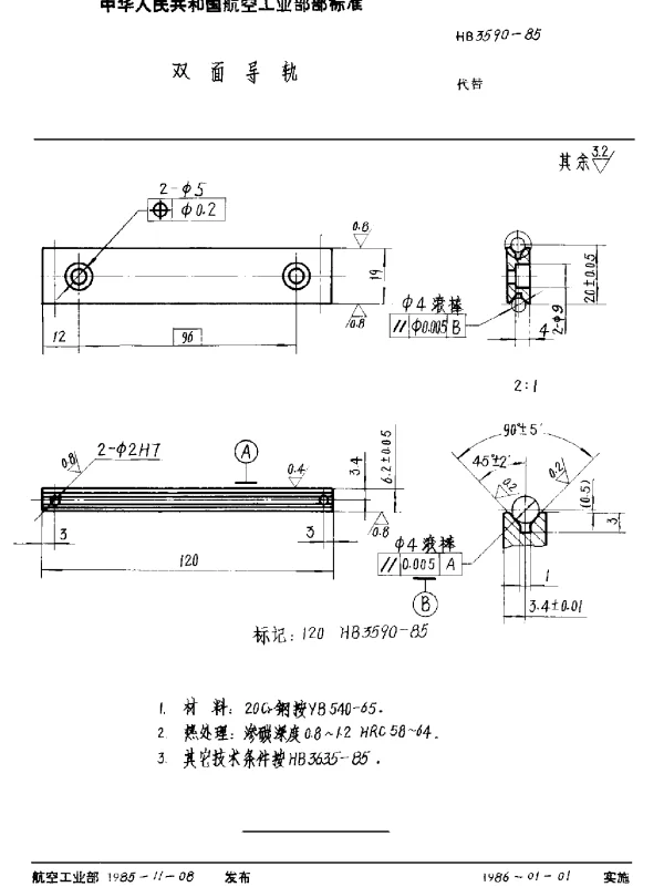 HB 3590-1985 双面导轨