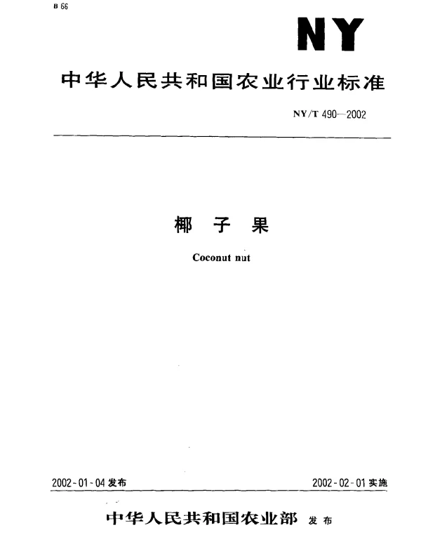NYT 490-2002 椰子果