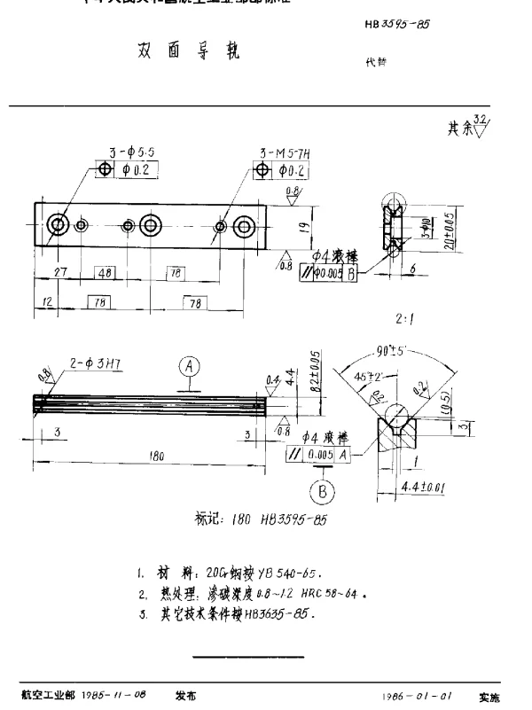 HB 3595-1985 双面导轨