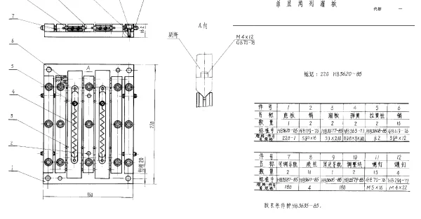 HB 3620-1985 单层两列溜板