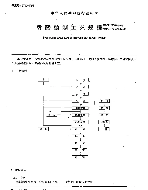 SBT 10306-1999 香醋酿制工艺规程