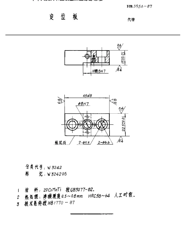 HB 3956-1987 定位板