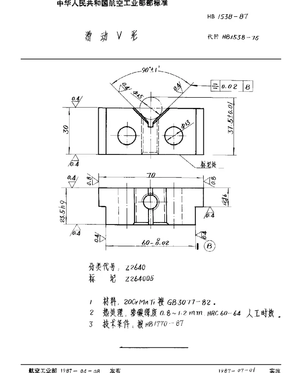 HB 1538-1987 滑动V形