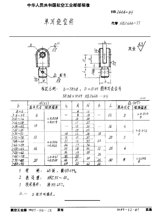 HB 2466-1989 单耳定位件