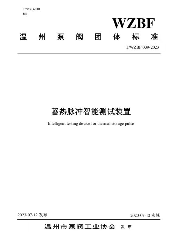 TWZBF 039-2023 蓄热脉冲智能测试装置