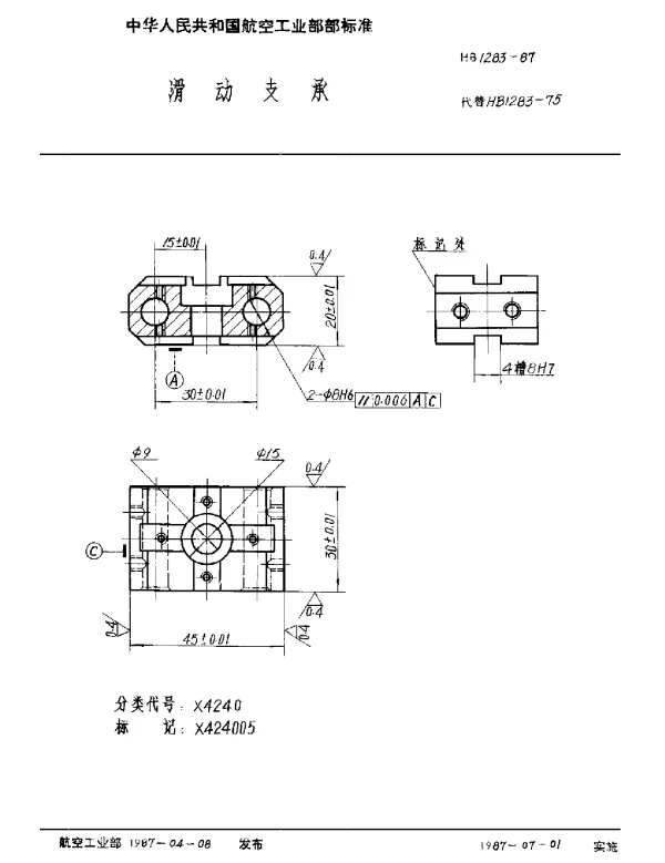 HB 1283-1987 滑动支承