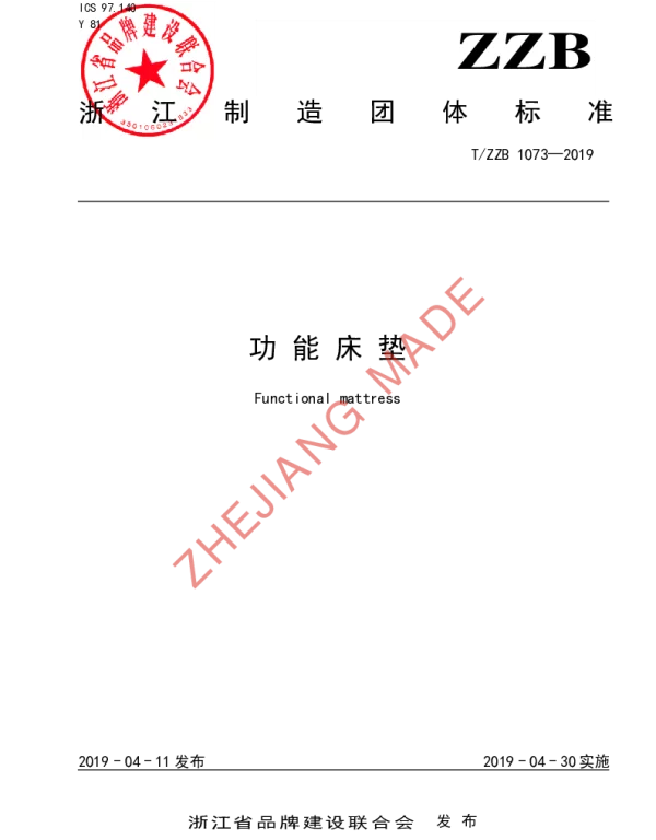 TZZB 1073-2019 功能床垫
