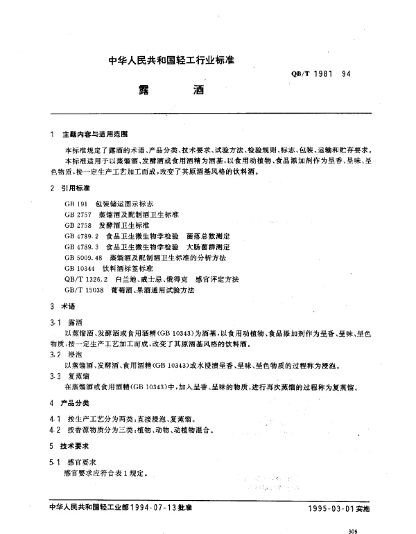 QBT 1981-1994 露酒