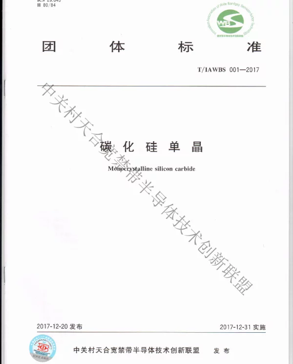 TIAWBS 001-2017 碳化硅单晶