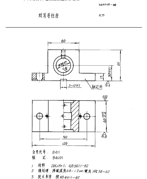 HB 4065-1988 双耳导柱座