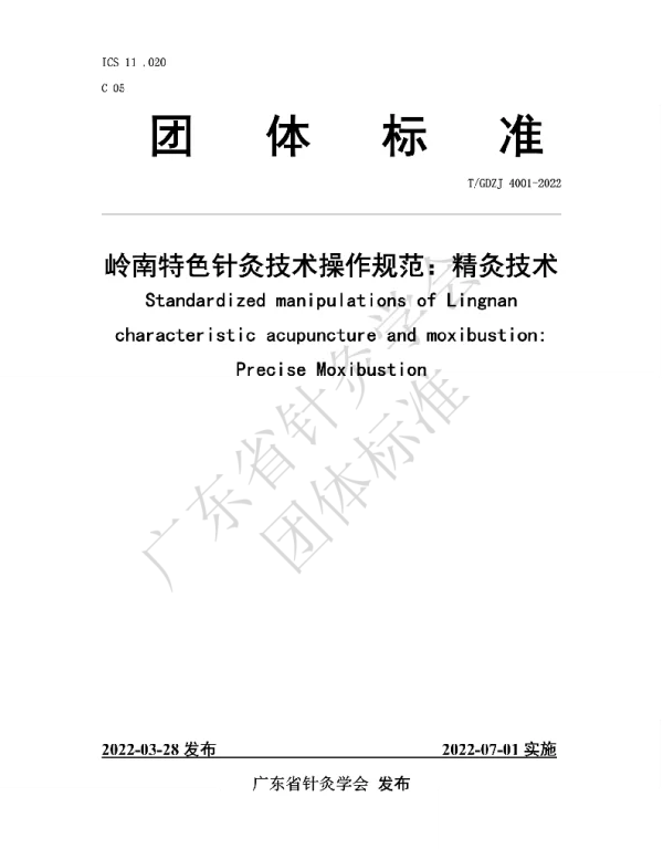 TGDZJ 4001-2022 岭南特色针灸技术操作规范：精灸技术