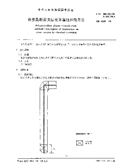 GB 4061-1983 硅多晶断面夹层化学腐蚀检验方法