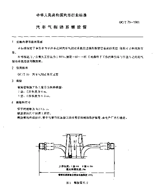 QCT 79-1993 汽车气制动系螺旋管