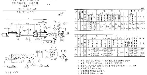 HB 4252-1989 安装钢丝螺套不通孔用带后引导的短柄机、手用丝锥 普通钢用 ST6×1~ST8×1.25
