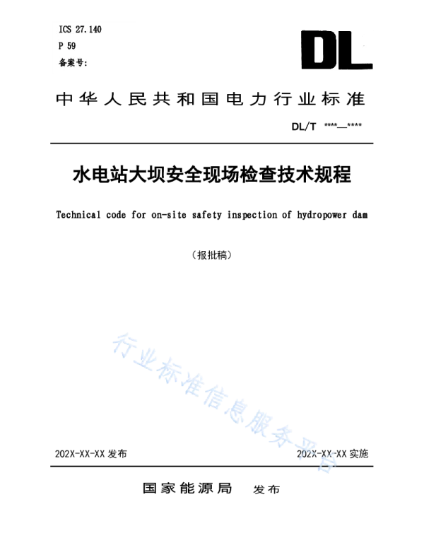 水电站大坝安全现场检查技术规程__DL_T2204-2020