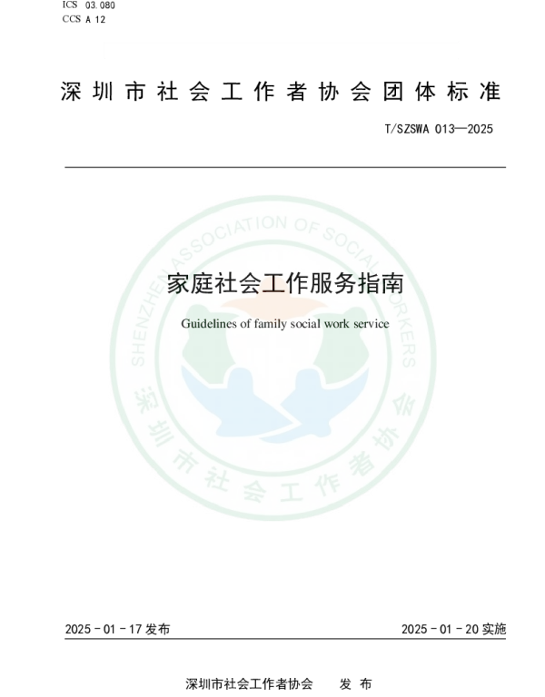 TSZSWA 013-2025 家庭社会工作服务指南