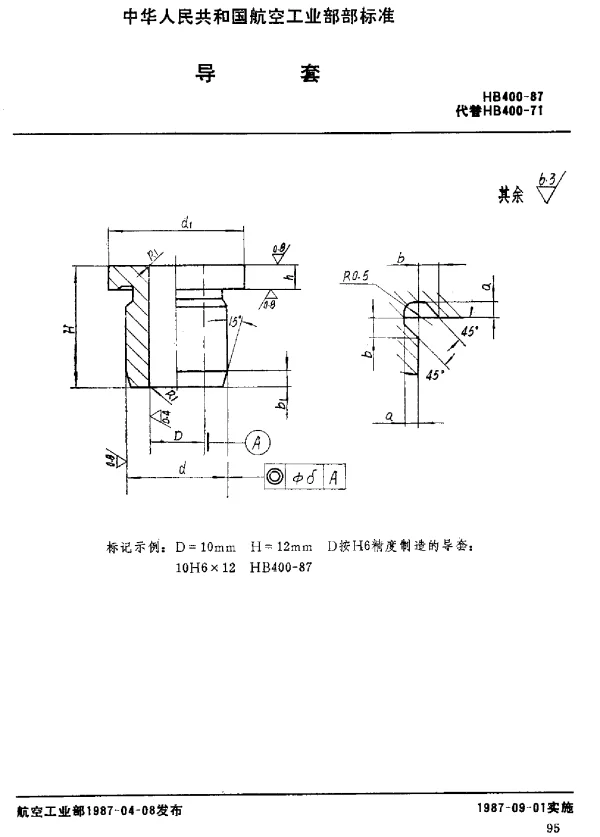 HB 400-1987 导套