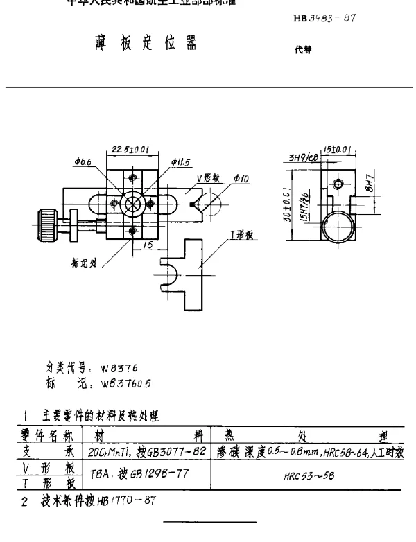 HB 3983-1987 薄板定位器