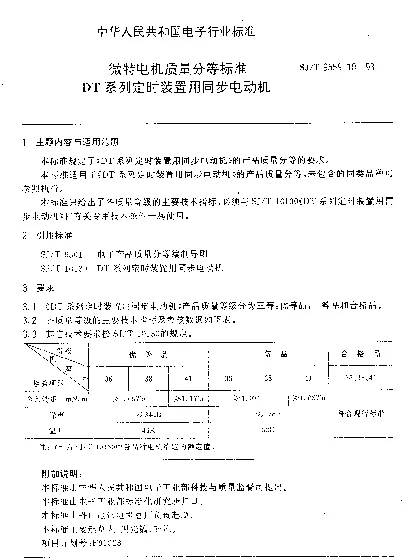 SJT 9559.10-1993 微特电机质量分等标准.DT系列定时装置用同步电动机