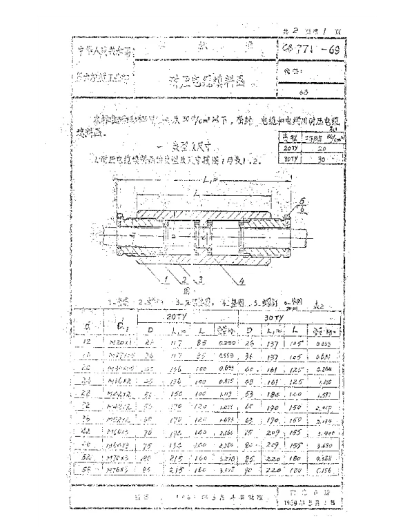 CB 771-1969 耐压电缆填料函