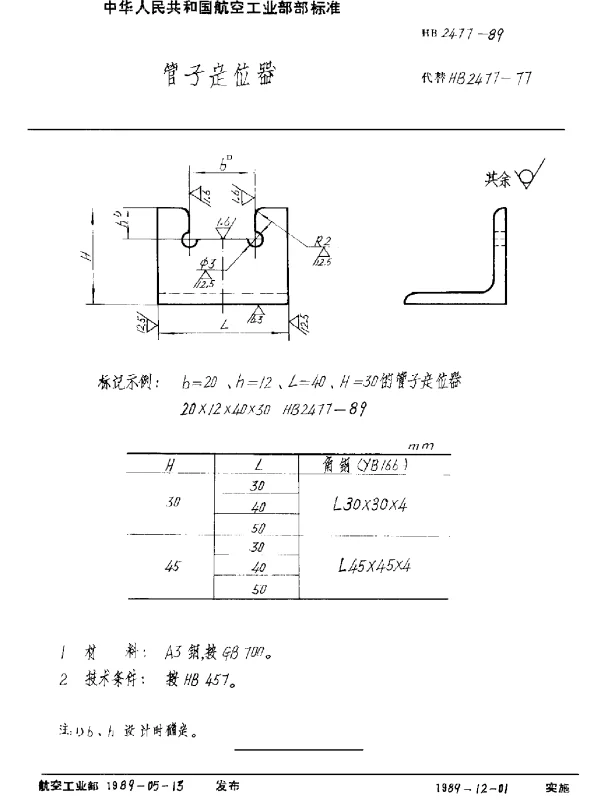 HB 2477-1989 管子定位器