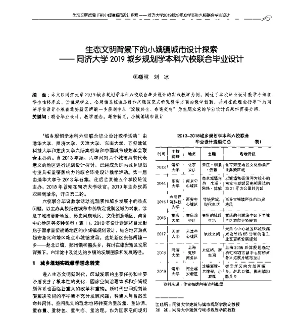 生态文明背景下的小城镇城市设计探索--同济大学2019城乡规划学本科六校联合毕业设计