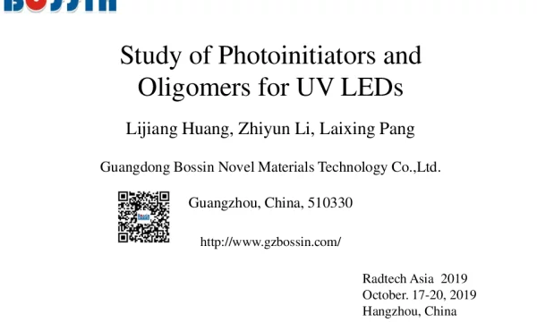 StudyofPhotoinitiatorsandOligomersforUVLEDs