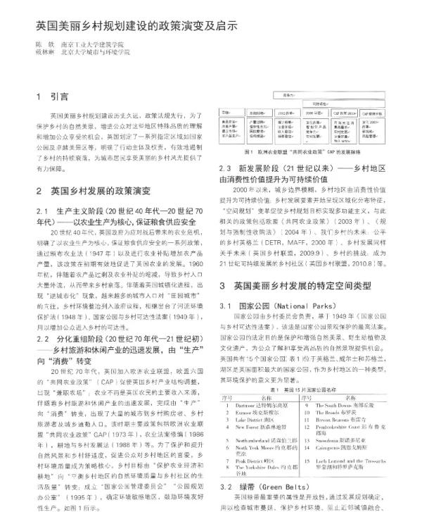 英国美丽乡村规划建设的政策演变及启示