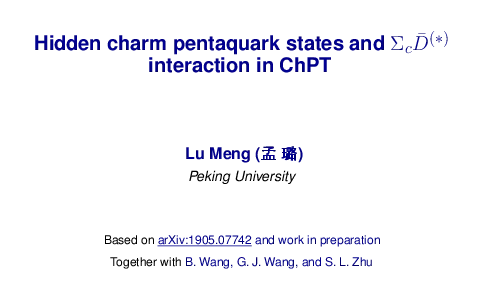 Hiddencharmpentaquarkstatesand∑c(D)()interactioninChPT