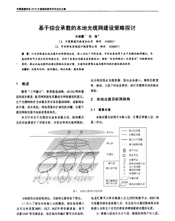 基于综合承载的本地光缆网建设策略探讨