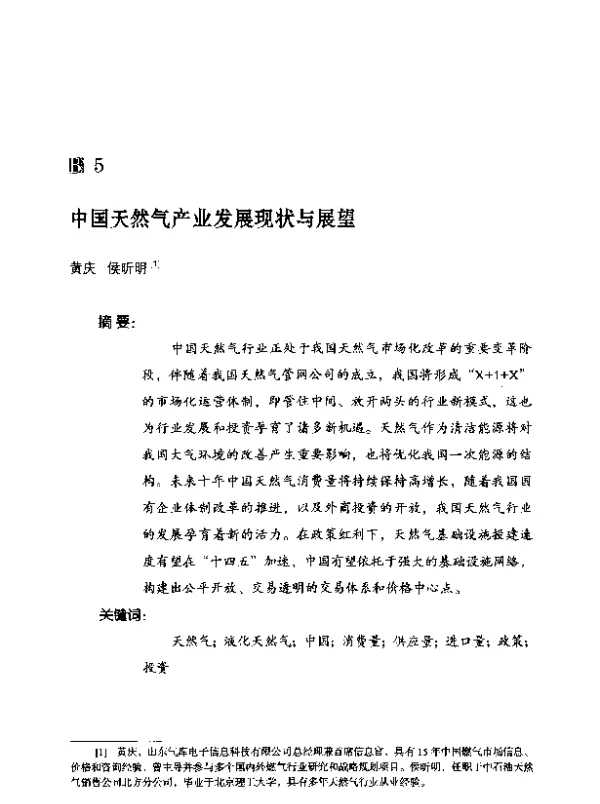 中国天然气产业发展现状与展望
