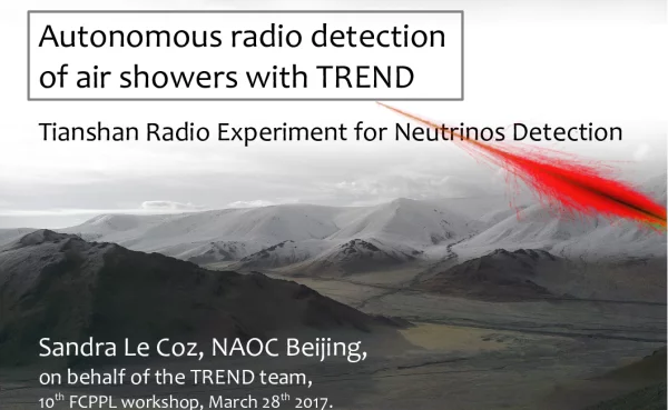 AutonomousradiodetectionofairshowerswithTRENDTianshanRadioExperimentforNeutrinosDetection