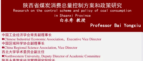 陕西省煤炭消费总量控制方案和政策研究
