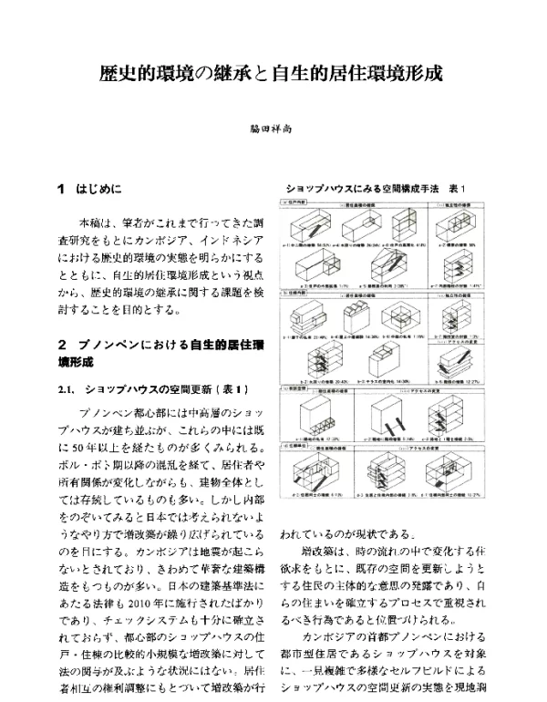 历史环境的继承和自生居住环境的形成