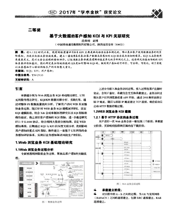 基于大数据的客户感知KQI与KPI关联研究