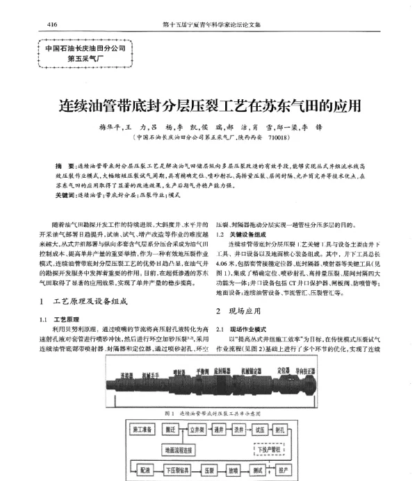 连续油管带底封分层压裂工艺在苏东气田的应用