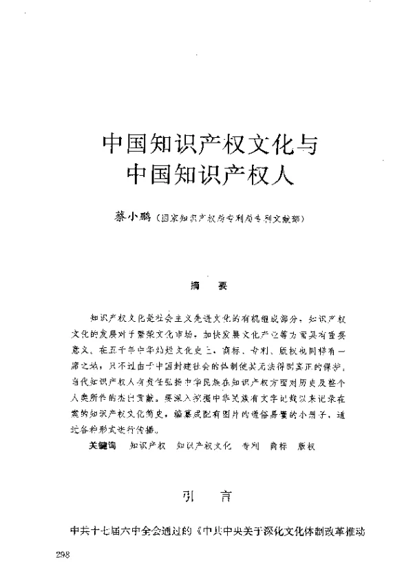 中国知识产权文化与中国知识产权人