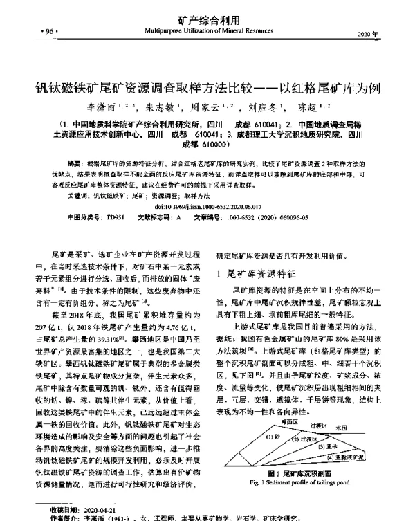 钒钛磁铁矿尾矿资源调查取样方法比较--以红格尾矿库为例