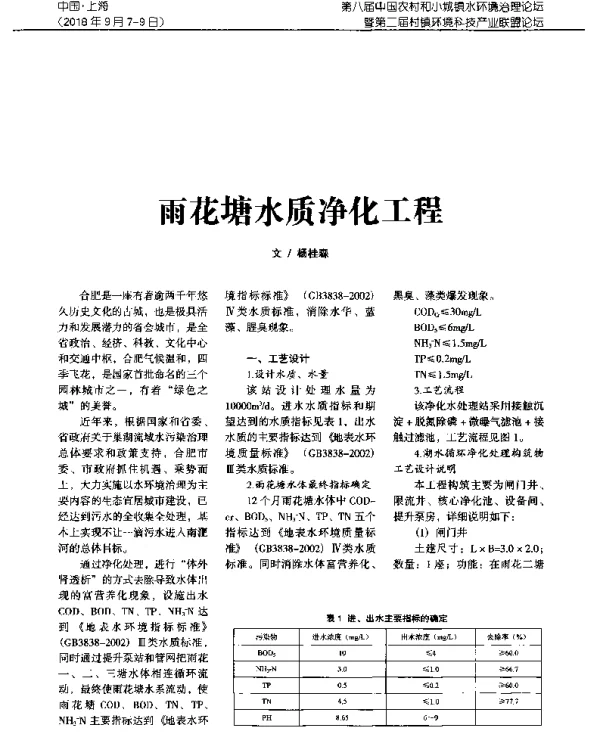 雨花塘水质净化工程