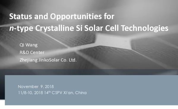 StatusandOpportunitiesforn-typeCrystallineSiSolarCellTechnologies