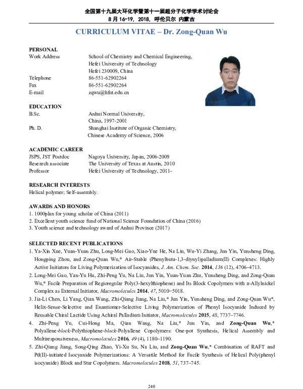 ControlledSynthesisandSelf-assemblyPropertiesofHelicalPolyisocyanides
