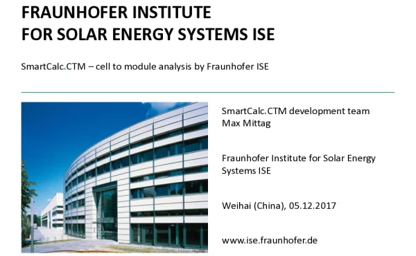 FRAUNHOFERINSTITUTEFORSOLARENERGYSYSTEMSISE