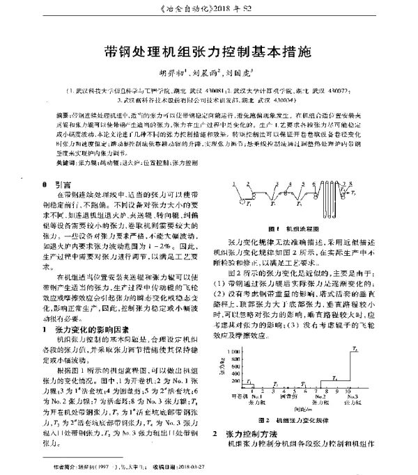 带钢处理机组张力控制基本措施
