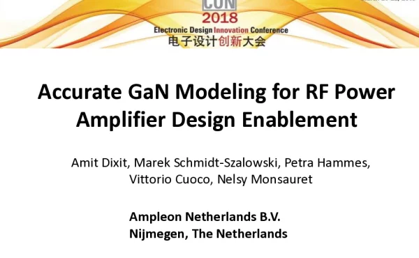 AccurateGaNModelingforRFPowerAmplifierDesignEnablement